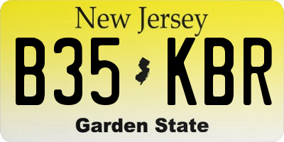 NJ license plate B35KBR