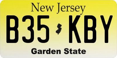 NJ license plate B35KBY