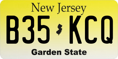 NJ license plate B35KCQ