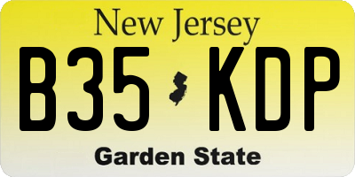 NJ license plate B35KDP