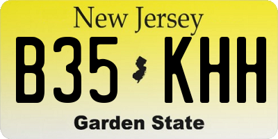 NJ license plate B35KHH