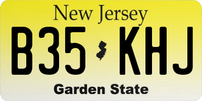 NJ license plate B35KHJ
