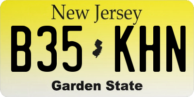 NJ license plate B35KHN