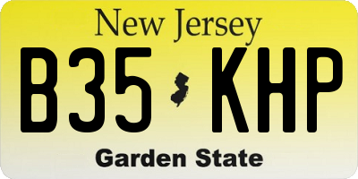 NJ license plate B35KHP