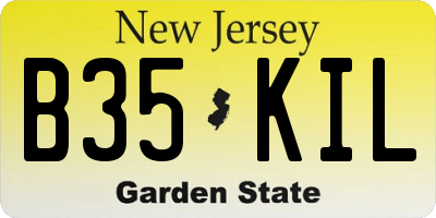 NJ license plate B35KIL