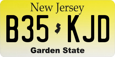 NJ license plate B35KJD