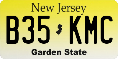 NJ license plate B35KMC