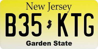 NJ license plate B35KTG