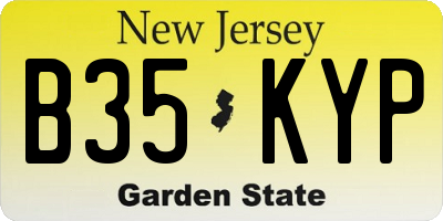 NJ license plate B35KYP