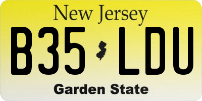 NJ license plate B35LDU