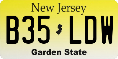 NJ license plate B35LDW