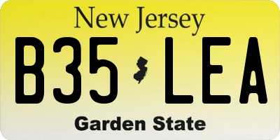 NJ license plate B35LEA