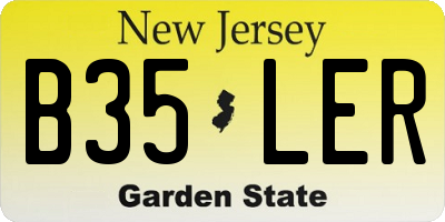 NJ license plate B35LER