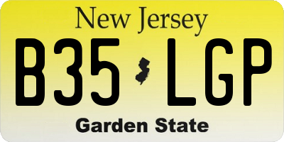 NJ license plate B35LGP