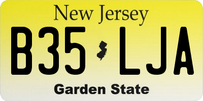 NJ license plate B35LJA