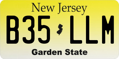 NJ license plate B35LLM