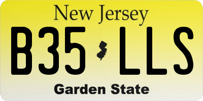 NJ license plate B35LLS
