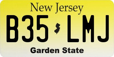 NJ license plate B35LMJ
