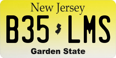 NJ license plate B35LMS