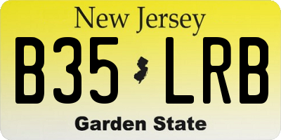NJ license plate B35LRB