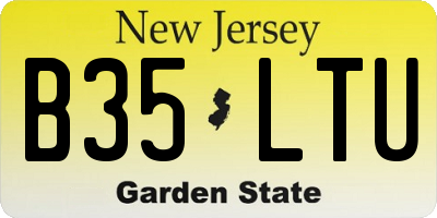 NJ license plate B35LTU