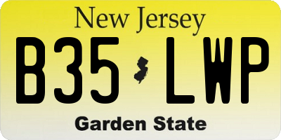 NJ license plate B35LWP
