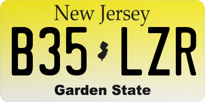 NJ license plate B35LZR