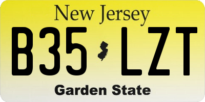 NJ license plate B35LZT