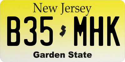 NJ license plate B35MHK