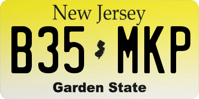 NJ license plate B35MKP