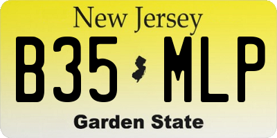 NJ license plate B35MLP