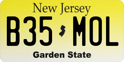NJ license plate B35MOL