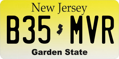 NJ license plate B35MVR