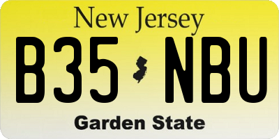 NJ license plate B35NBU