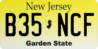 NJ license plate B35NCF