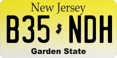 NJ license plate B35NDH