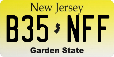 NJ license plate B35NFF