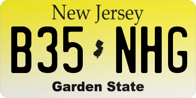 NJ license plate B35NHG