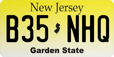 NJ license plate B35NHQ