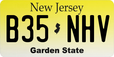 NJ license plate B35NHV