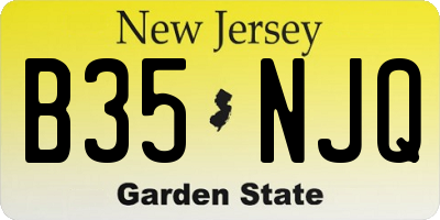 NJ license plate B35NJQ