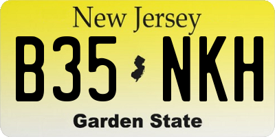 NJ license plate B35NKH