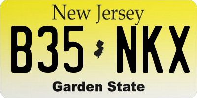 NJ license plate B35NKX