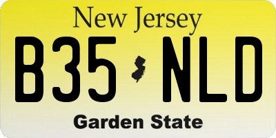 NJ license plate B35NLD