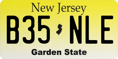 NJ license plate B35NLE