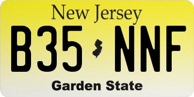 NJ license plate B35NNF