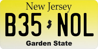 NJ license plate B35NOL
