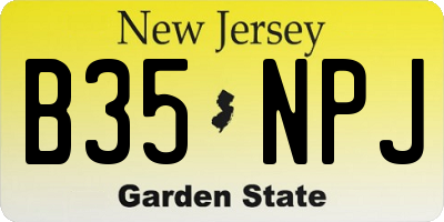 NJ license plate B35NPJ