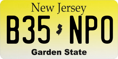 NJ license plate B35NPO