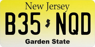 NJ license plate B35NQD